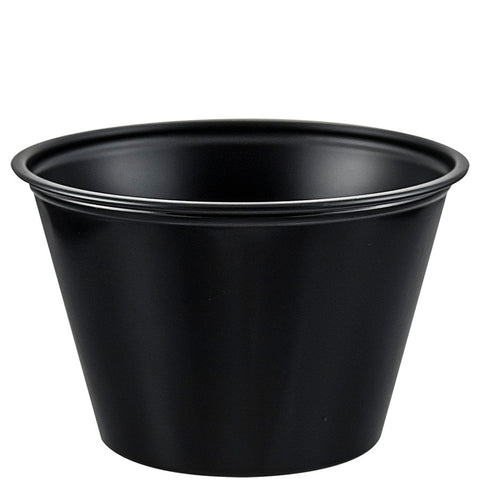 Cup Plastic Portion Souffle Black 4 Oz