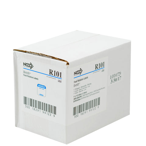 Label Removeable Square Blue Monday 1x1