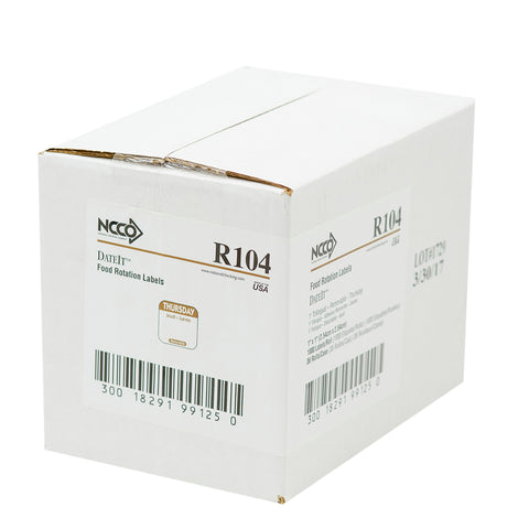 Label Removable Trilingual Brown Thursday 1x1