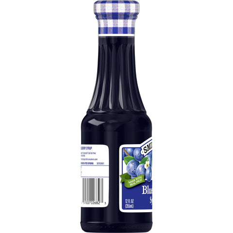 Smuckers Blueberry Syrup, 12 Fluid Ounce -- 6 per case.