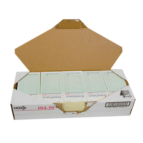 Guestcheck Carbon - 2Part, Green, 16 Line, 3.5 X 6.75 Inch, 50 Sets Per Book -- 2500 Per Case.
