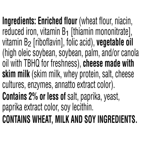 Cheez-It Reduced Fat Baked Snack Crackers - 1.5 oz. bag, 60 per case