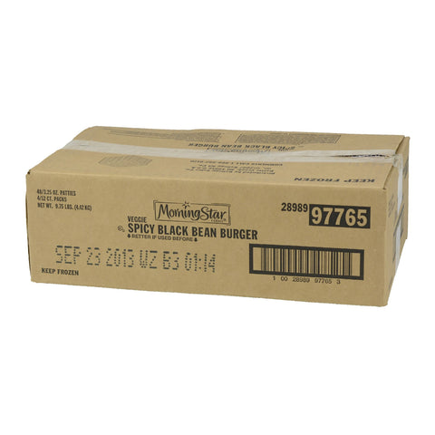 MorningStar Farms Black Bean Burger Spicy, 3.25 Ounce -- 4 per case.