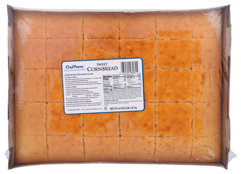 Packer CAKE CORNBREAD 1/2 SHEET SLICED