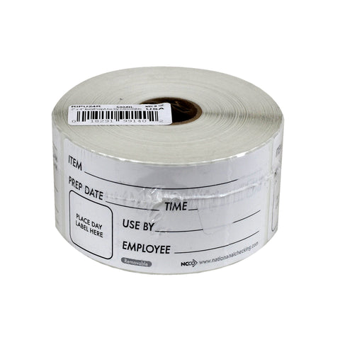 National Checking LABEL REMOVEABLE PREP USE BY 2X4