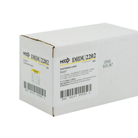 Label Trilingual Item/date/use By Dissolving Yellow Tuesday 2x2