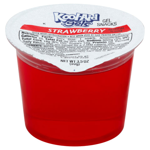 Gelatin Strawberry Single Serve 3.5 Oz