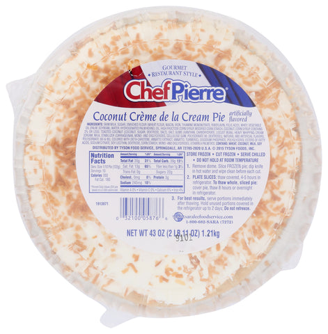 Pie Coconut Creme De La Cream W/ Domes 10