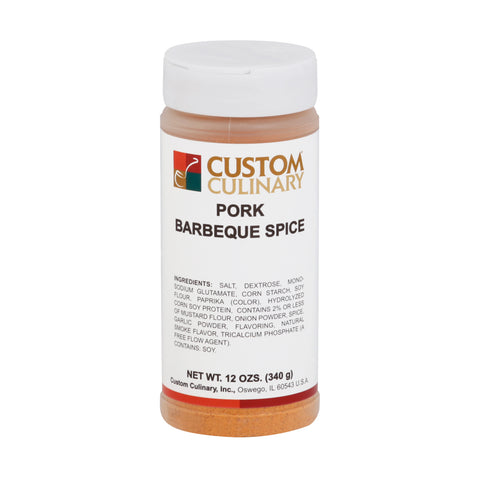 Custom Culinary Red Label Pork Barbecue Spice - 12 oz. jar, 12 per case