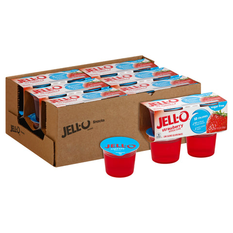 Jell-O GELATIN STRAWBERRY SUGAR FREE SNACKPAK