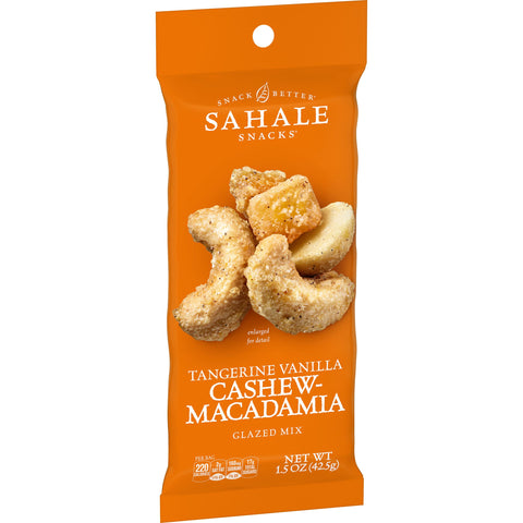 Sahale Tangerine Vanilla Cashew Macadamia Glazed Mix Snack, 1.5 Ounce -- 18 per case.