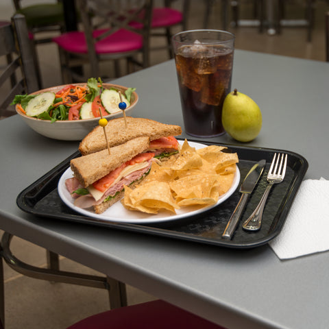 Tray Serving Cafe Black 10x14