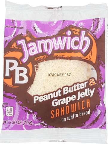 PB Jamwich SANDWICH PEANUT BUTTER & GRAPE JELLY ON WHITE BREAD