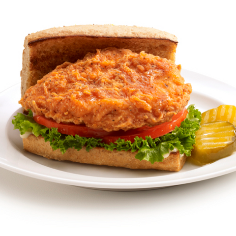Tyson Red Label Select Cut Hot N Spicy Breaded Chicken Breast Portioned Filet, 3.5 Ounce -- 2 per case.