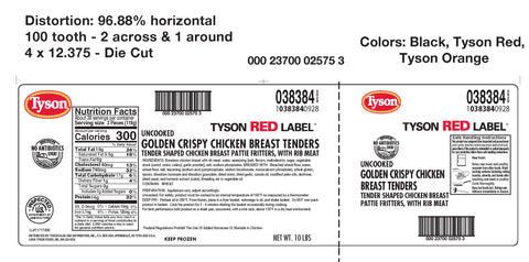 Chicken Tender Breaded Golden Crispy Rtc 1.4 Oz 38384-0928 Disc