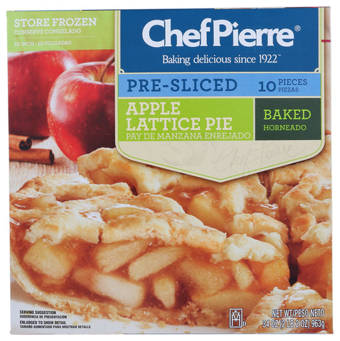 Sara Lee PIE APPLE LATTICE BAKED SECONDS FZ 10