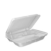 Container Foam White Large 3-compartment Hinged Lid 9.5x9.3x3