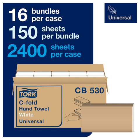 Towel Hand C-fold White 1-ply 10.1x12.8
