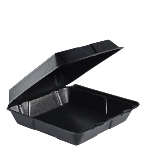 Dart Performer® CONT FOAM HINGED 1-COMPARTMENT LARGE BLACK