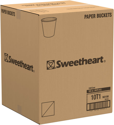 Bucket Paper Unwaxed White 165 Oz