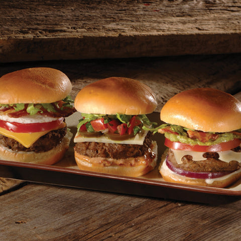 Advance Food Charbroiled Mini Beef Steak Burger, 1.2 Ounce -- 72 per case.