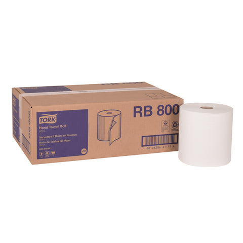 Towel Roll Non Perforated White 7.85x800