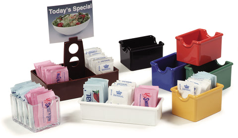 Carlisle CADDY SUGAR PLASTIC BLACK-HOLDS 20 PACKETS