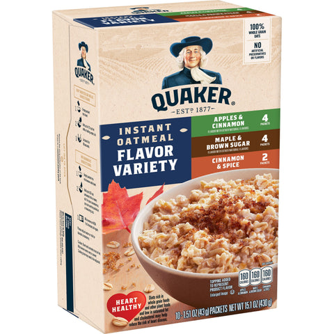 Quaker® CEREAL INSTANT OATS VARIETY PACK 15.1 OZ