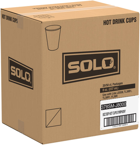 Solo Symphony® CUP PAPER HOT SINGLE SIDED POLY 8 OZ