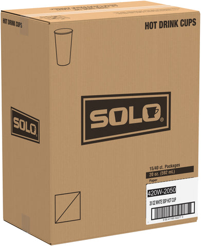 Solo Single Sided Poly Paper Hot Cup, 20 Ounce -- 600 per case