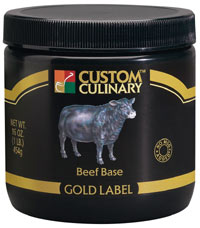 Custom Culinary Gold Label Beef Base, 50 Pound.