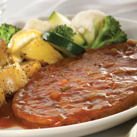 Advance Food Down Home Charbroil Salisbury Steak, 3 Ounce -- 53 per case.