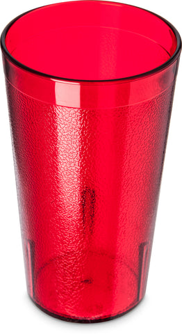 Packer TUMBLER GLASS TEXTURED PLASTIC RED 12 OZ
