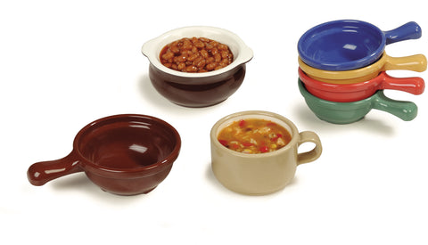Carlisle BOWL SOUP HANDLED LENNOX BROWN 8 OZ