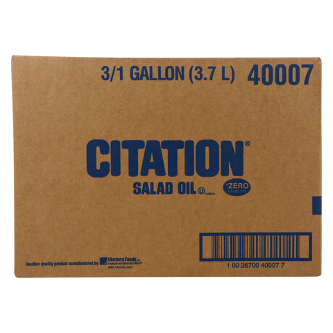 Citation Soybean Salad Oil -- 3 Case 1 Gallon
