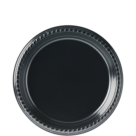 Plate Plastic Black Party 9