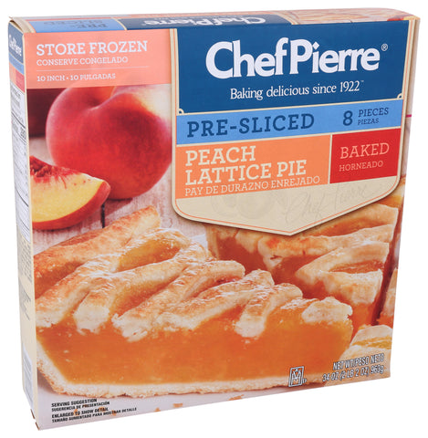 Pie Peach Lattice Thaw & Serve 8 Cut