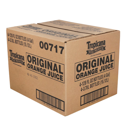 Pepsico Tropicana Pure Premium Orange Juice, 128 Ounce -- 4 per case.