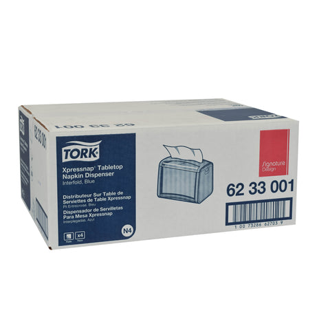 Tork Xpressnap® DISPENSER NAPKIN TABLETOP SIGNATURE PLASTIC BLUE