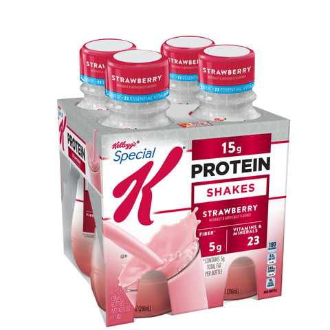 Kelloggs Special K Strawberry Protein Liquid Shake, 10 Fluid Ounce -- 12 per case.