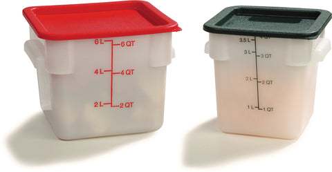 StorPlus™ CONTAINER FOOD STORAGE SQUARE POLYETHYLENE WHITE 6 QT