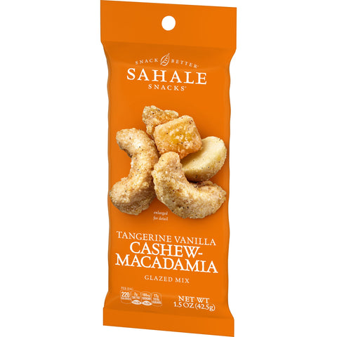 Sahale Tangerine Vanilla Cashew Macadamia Glazed Mix Snack, 1.5 Ounce -- 18 per case.