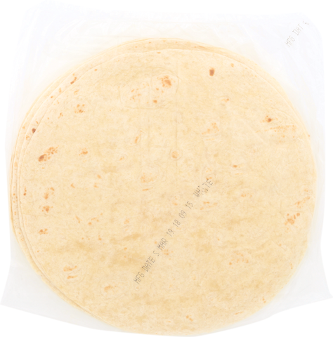 Tortilla Flour White Heat-pressed 12