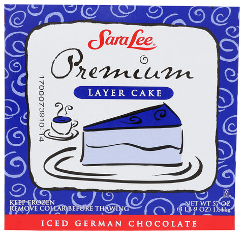 Cake Layer Iced German Chocolate Premium Un-cut Round 9