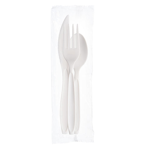 Dart Solo Reliance Medium Heavy Weight Polystyrene White Cutlery Kit -- 500 per case