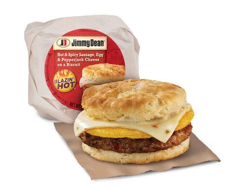 Sandwich Blazin' Hot - Hot & Spicy Sausage Egg & Pepperjack Cheese On A Biscuit