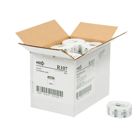 Label Removeable Square Black Sunday 1x1