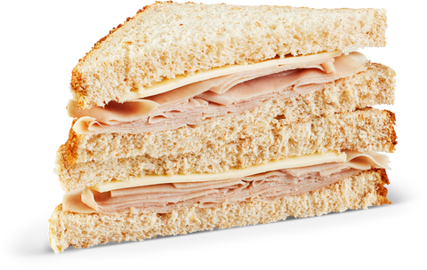Sandwich Turkey & Cheese On Wheat Bread Wedge 301043-012-1