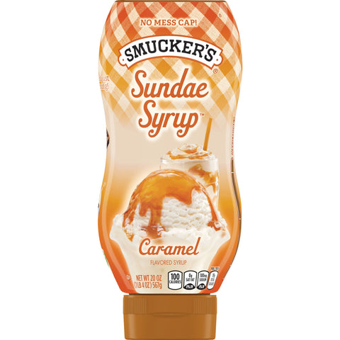 Smuckers Caramel Sundae Syrup, 20 Ounce -- 12 per case.