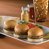 Tenderbroil® BEEF PATTIE MINI WITH BUN FULLY COOKED CHARBROILED 2 OZ 10000011325